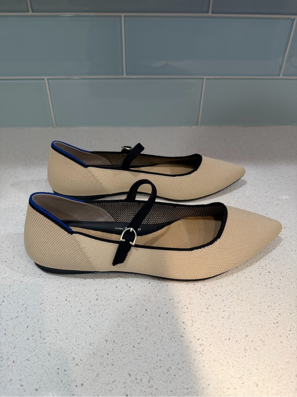 Rothy’s The Point Mary Jane II Sandstone Flats Women’s 9.5 Never Worn - Picture 3 of 7